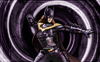 Batgirl, violet grunge background, Fortnite, vortex, Fortnite characters, Batgirl Skin, Fortnite Battle Royale, Batgirl Fortnite HD wallpaper