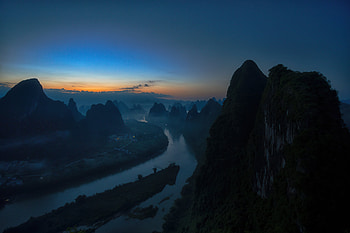 Sunrise On The Li River , river, sunrise, nature HD wallpaper
