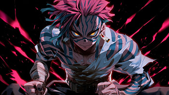 Akaza Demon Slayer Kimetsu No Yaiba, akaza, demon-slayer-kimetsu-no-yaiba, anime, tv-shows, artwork, art, digital-art, dark, ai, artist HD wallpaper