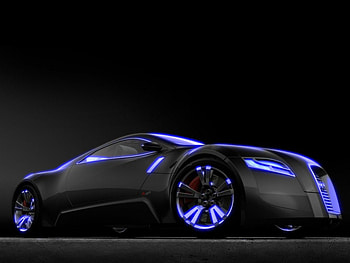 Black Audi With Glow Effect, glow, effect, car, audi HD wallpaper