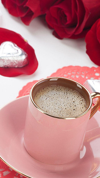 Good Morning, Pink Cup HD phone wallpaper