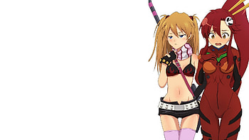 Littner Yoko Redheads White Tengen Toppa Gurren Lagann Neon Genesis Evangelion Asuka Langley Soryu Anime HD wallpaper