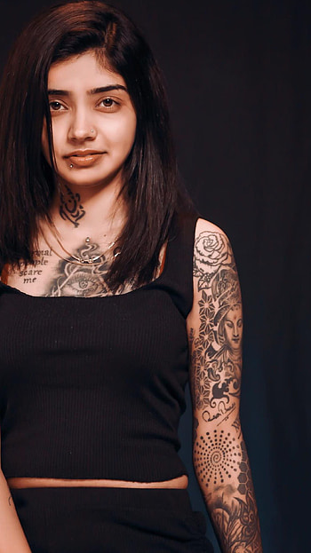 Vishwa Rathod, tiktok girl, inked HD phone wallpaper