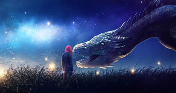 My Dragon, dragon, artist, artwork, digital-art, deviantart HD wallpaper