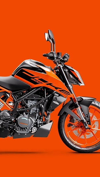 Ktm Duke 200, Orange Background, ktm, bike HD phone wallpaper