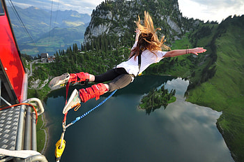 Mountain Stockhorn, Bungee Jumping HD wallpaper
