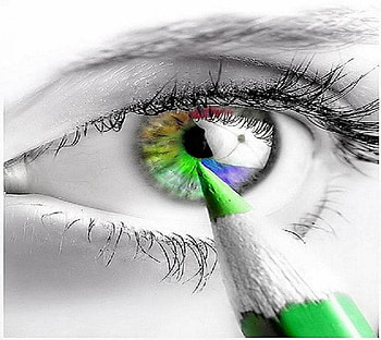 Eye Rainbow, pencil, eye, color, draw HD wallpaper