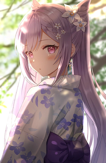 Keqing, pink, cartoon HD phone wallpaper