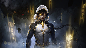 Yellow Eyes Rex Lapis Zhongli Genshin Impact HD wallpaper
