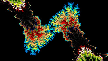 Trippy Psychedelic Fractal, colorful, colors, black, dark, Abstract, fractal, abstract black HD wallpaper