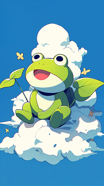 Keroppi: A Whimsical Sanrio , keroppi, sanrio, frog, cartoon, cloud HD phone wallpaper