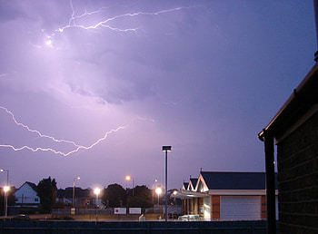 lightning strike, weather, lightning, sky, storm HD wallpaper