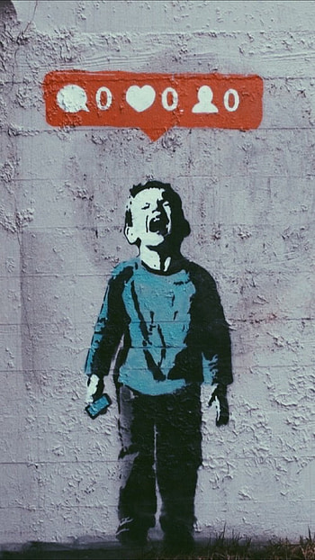 Banksy, Urban art, Street graffiti, Social commentary HD phone wallpaper