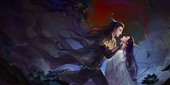 Stay with me!, starlab, fantasy, art, man, couple, luminos, lightwing academy HD wallpaper
