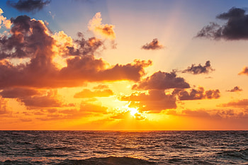 Nature, clouds, rays, sun HD wallpaper