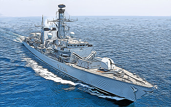 HMS Montrose, F236, , vector art, HMS Montrose drawing, creative art, HMS Montrose art, vector drawing, abstract ships, HMS Montrose F236, Royal Navy HD wallpaper