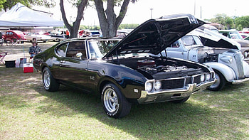 Olds 442, Black, Muscle, Classic, GM HD wallpaper