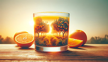 Refreshing Orange Juice Sunrise -, orange juice, glass, fruit, sunrise, nature HD wallpaper