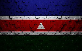 Flag of Juiz de Fora, honeycomb art, Juiz de Fora hexagons flag, Juiz de Fora 3d hexagons art, Juiz de Fora flag HD wallpaper