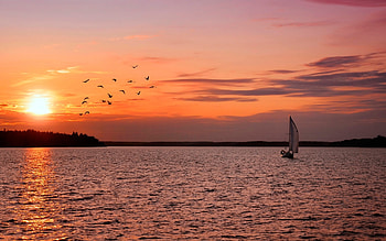 Landscape, Rivers, Yachts HD wallpaper