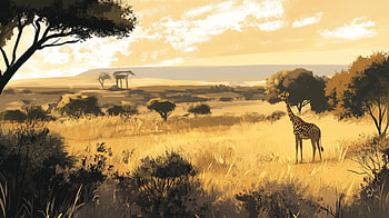 Serene Safari: Giraffe, safari, giraffe HD wallpaper
