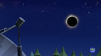 eclipse, solar eclipse, starry sky, TV Show, Ready Jet Go! HD wallpaper
