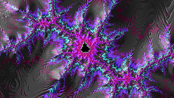 Trippy Psychedelic Fractal, Abstract, fractal, dark, purple, abstract purple HD wallpaper