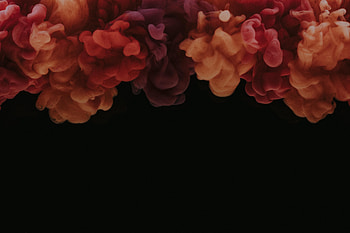 Ink clouds, red-orange ink dipping HD wallpaper
