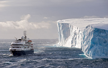 Corinthian II, ship, corinthain, iceberg, ocean HD wallpaper