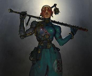 Iron Valkyrie — Fantasy | Runeblade Sentinel | Stormguard Huntress, fantasy, woman warrior HD wallpaper