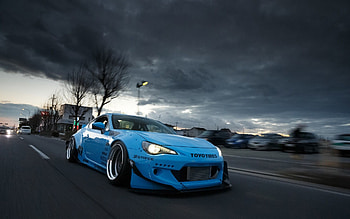 Toyota GT 86 Blue Car HD wallpaper