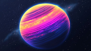 Vibrant Planet: A Stunning for Space Enthusiasts, colorful, planet, space HD wallpaper