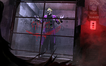 Joker In Cage, joker, superheroes, artwork HD wallpaper
