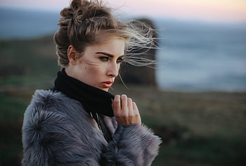 Girl In Winter Coat And Dress, girls, model HD wallpaper
