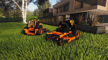 Lawn Mowing Simulator Game - Realistic Mowers on Lush Lawn, video game, Lawn Mowing Simulator, lawn mower HD wallpaper