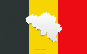 Belgium map silhouette, Flag of Belgium, silhouette on the flag, Belgium, 3d Belgium map silhouette, Belgium flag, Belgium 3d map HD wallpaper