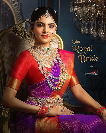 Misha Narang, actress, beautiful, pink, beauty, makeover, saree HD phone wallpaper