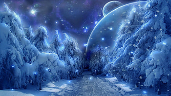 Dazzling winter scene, Winter, Dazzling, Earth, Xmas, Snow, Trees, Dreams, Spectacular HD wallpaper