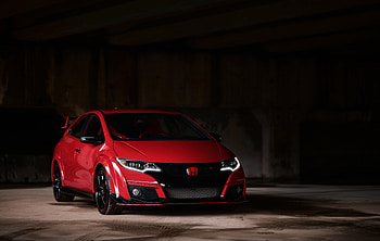 Honda, Cars, Dark, Car, Front View, Machine, Parking, Honda Fk2 HD wallpaper