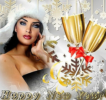 Happy New Year....2016, hop, glasses, girls, greetings, new year HD wallpaper