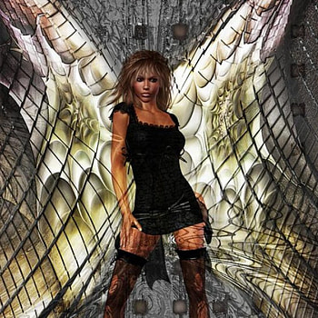 Angel, abstract, fantasy HD wallpaper