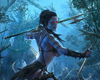 Lady warrior, weapon, fantasy, woman, warrior HD wallpaper