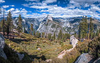 rocks, mountain valley, mountain landscape, autumn, mountains, Yosemite, USA HD wallpaper