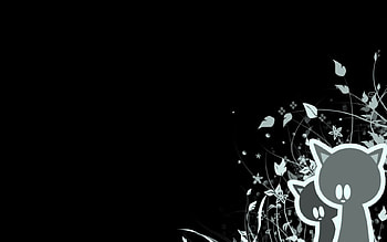 Kat, cute, cat, abstract, together HD wallpaper