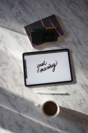 Words, Morning, Phrase, Inscription, Text, Tablet HD phone wallpaper