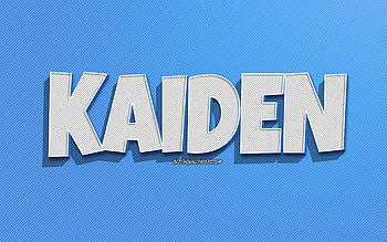 Kaiden, blue lines background, with names, Kaiden name, male names, Kaiden greeting card, line art, with Kaiden name HD wallpaper
