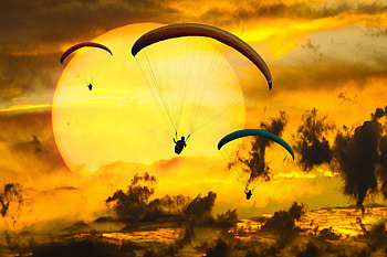 Sports, Sky, Sun, Clouds, Paragliding, Paraglider HD wallpaper