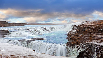 Golden Circle, South Iceland, Winter tour, Beautiful waterfalls HD wallpaper