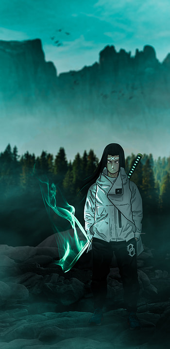 Neji Hyuga, himawari, mountains, nature, boruto, birds, trees, friends, naruto, sword, hinata, clan, glow HD phone wallpaper
