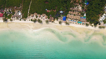 Koh Rong Samloem, , Cambodia, Beach bungalows HD wallpaper